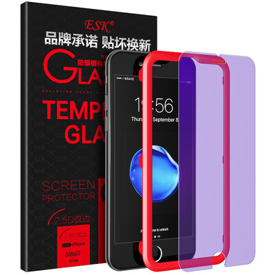 

Glass membrane ESK Blu-ray-resistant tempered iphone5S/5C/5 2.5D arc edge anti-Blu-ray screen protector scratch