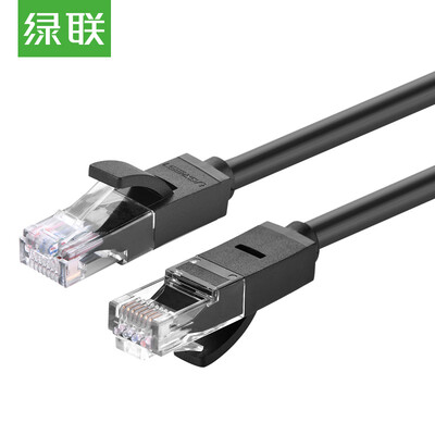 

Зеленый сустав (UGREEN) 6 тип кабеля шесть восемь-жильный витой пары кабеля Cat6 Гигабитный сетевой компьютер сетевой кабель соединительный кабель 15 м закончил Black 20165