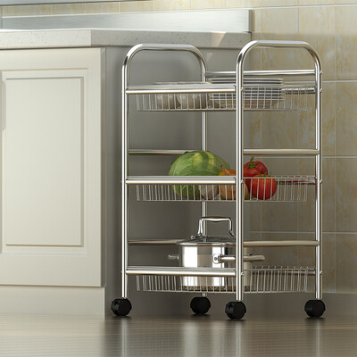 

Ai heart is still 304 stainless steel three shelves storage basket kitchen vegetable racks three baskets