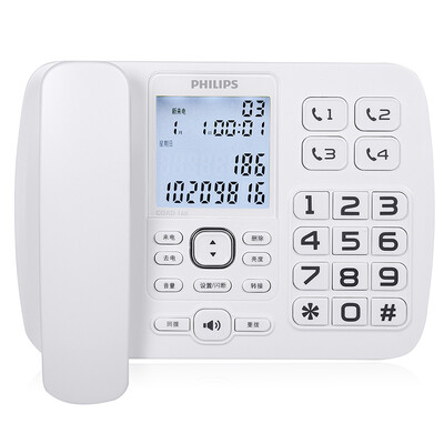 

Philips (PHILIPS) CORD168 голос отчетности телефон / стационарный дом / офис стационарный белый