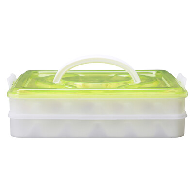 

[Jingdong supermarket] double gun (Suncha) dumpling box refrigerator dumplings care kitchen plastic storage box two multi-purpose collection box DH3012