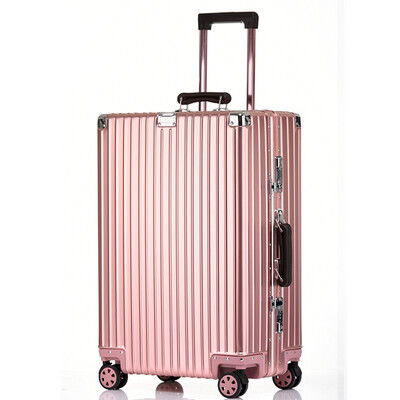 

Travel House Aluminum Magnesium Alloy Retro Aluminum Frame Trolley Case Female Universal Wheel Boarding Luggage Female T1858 Black 20 Inch