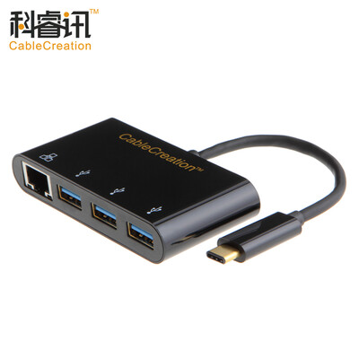 

CABLE CREATION Type-C to RJ45 Gigabit Ethernet adapter USB3.1 turn three USB3.0HUB hub 12-inch MacBookUSB-C external network card CD0037