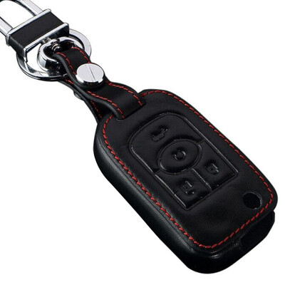 

Huashi Buick Excelle key case folding black special car leather key set keychain