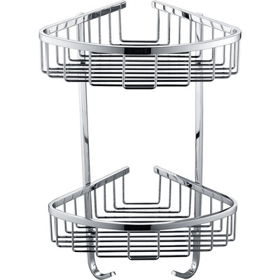 

Larsd 6132 stainless steel double with hook net basket bathroom pendant rack storage rack