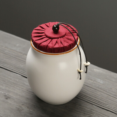 

SUSHI CERAMICS Tea Tank Grease White Simple&Large Sealed Tank