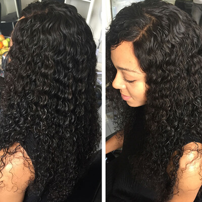 

7A Peruvian Curly Virgin Hair 3 Bundle Deals Peruvian Deep Wave Human Hair Extensions Cheap Virgin Hair Deep Curly Hair Weave