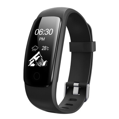Move the pom Pro heart rate smart bracelet sports bracelet 0.96 large screen caller display refused to weather traces micro letter reminded sleep monitoring USB charging camera technology black