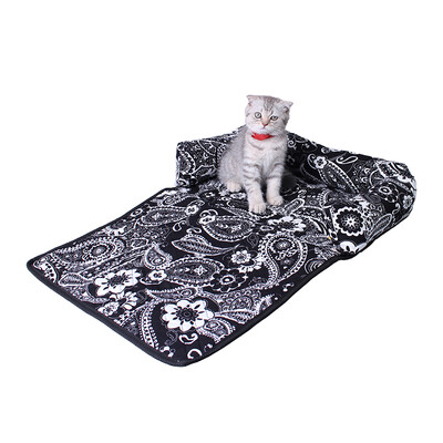 

Giza Aberdeen Pet Paddle Paddle Poker Pigeon Dog Cushion Four Seasons Universal Cushion Folding Detachable Black White Flower M