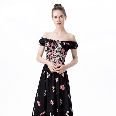 

The new womens hot style temperament printing lady dress dress