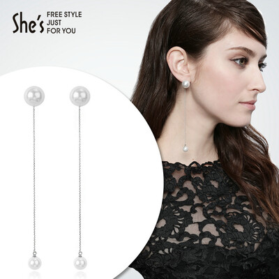 

shes Qian Zi jewelry earrings earrings imitation pearl earrings white