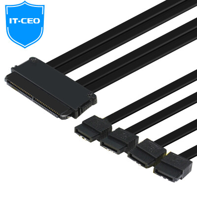 

IT-директор Y1SAS-1 Mini SAS 36PIN TO 4SATA ​​кабель адаптера (плетеная лента) L = 0,5 ярдов синий