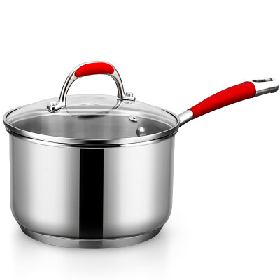 

[Jingdong supermarket] platinum Dili Bodeux red sleeves milk pot 18CM red anti-hot silicone handle 304 stainless steel energy saving and time-saving heat fast