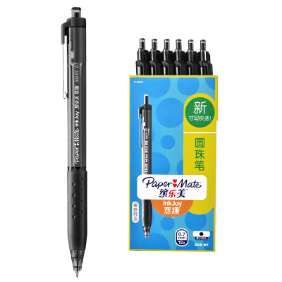 

Paper Mate Ballpoint Pens 300 RT 0.7MM Black Paper Box (12 Pack)