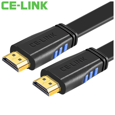 

CE-LINK HDMI cable 12 meters high-definition cable version 20 flat line computer HDTV monitor projector line support 4K 2K black 1824