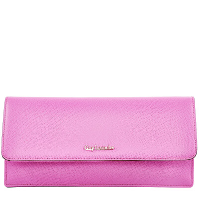 

Ji Longxue guy laroche candy color cowhide ladies wallet long section GS4690031-53 light pink