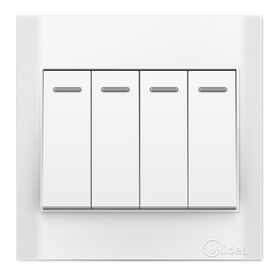 

Midea (Midea) switch panel 86 four open dual control with fluorescent E03 elegant white