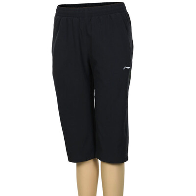

Li Ning LI-NING Women&39s Badminton Running Sweatpants Quick-drying Fabric Seven points Sweatpants AKQJ008-2 Female Black XL