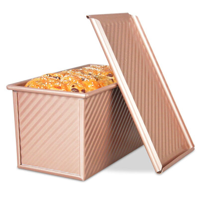 

【Jingdong Supermarket】 Thousands of Seiko 450g toast mold baking tools golden toast mold corrugated cover with non-stick clay factory bread bread oven with toast box