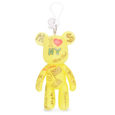 

Violent bear (POPOBE) 5-inch bear bear deduction creative cartoon characters pendant bag ornaments key pendant key chain small doll New York luminous