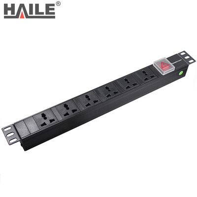 

Haile D3000-10A8-KG industrial grade 10A 8-bit 250V cabinet PDU power outlet board with switch terminal block socket power strip 2500W 2 meters