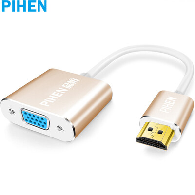 

(PIHEN) PH-ZHQ023 HDMI к VGA-кабелю преобразование высокой четкости аналогового сигнала музыкальная музыка для нот / Huawei / просо, затем ТВ-шампанское золото
