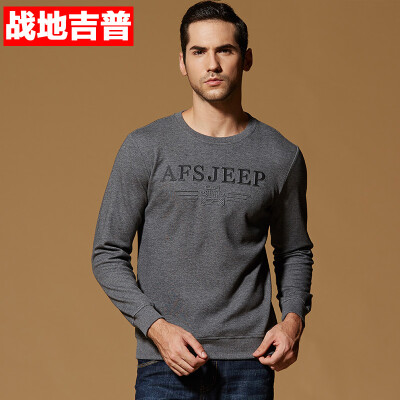 

Battlefield Jeep Sweater Men's Simple Letter Tunic Sleeve Long Sleeve Sweater Men's Casual Round Collar Sportswear 16045Z5403 Black