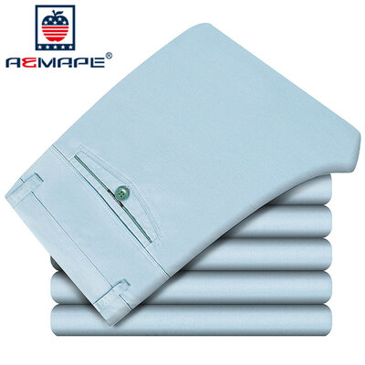 

AEMAPE / American Apple Casual Pants Мужские цветные деловые брюки Slim Straight Брюки Мужчины 17042AP811 Sky Blue 34