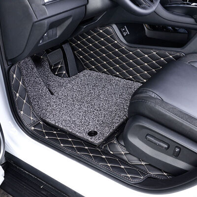 

Huashi Honda Crown Road mats all surrounded by leather mats three-dimensional foot mat four seasons universal car mats crown road modified special luxury models with silk ring mats - sports black