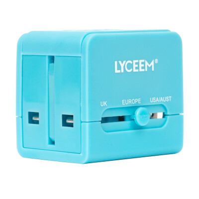 

Blue Orange LYCEEM Global Travel Adapter Charger Dual USB адаптер питания штекер за границей Европейский стандарт Американский стандарт GB Британский стандарт черный