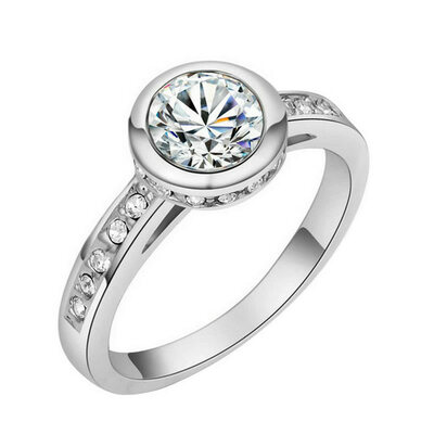 

Yoursfs Cubic Zirconia Promise Rings for Women Bezel Setting 2ct Wedding Engagement Ring Valentines Gift girl Mothers Day