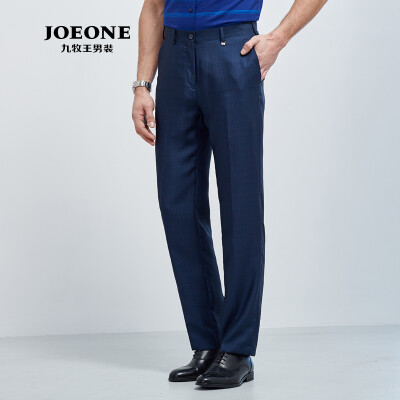 

JIUONE business trousers mens middle-aged office workers mens casual hot-free anti-wrinkle stretch wool-like suit long pants JA272161T dark 76