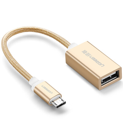 

Зеленый связывая OTG кабель Micro USB адаптер U диск Эндрюс телефон кабель конвертер поддерживает Huawei проса Meizu Samsung 15см розового золота оплетка 30897