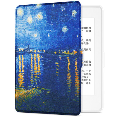 

Фигура Бо защитный кожух 958 приспособлен для Kindle / оболочка Kindle Paperwhite 1/2/3 поколения электронной бумага книга спящей белой кожи - Ван Гоги Звездной ночи