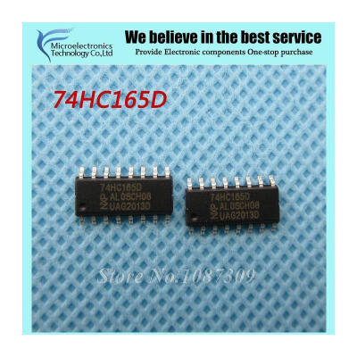 

10pcs free shipping 74HC165D 74HC165 SN74HC165D SOP-16 Counter Shift Registers 8-Bit Parallel-Load new original