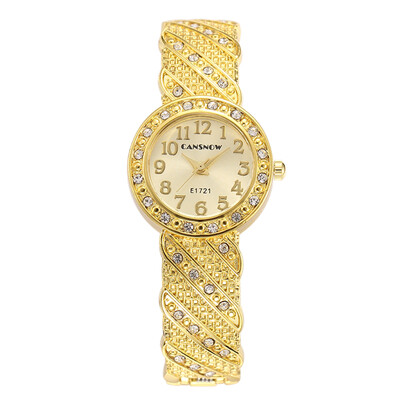 

New Fashion Rhinestone Gold Watches Women Luxury Brand Bracelet Watch Ladies Quartz Dress Watch Gemstone Elegant Wristwatch
