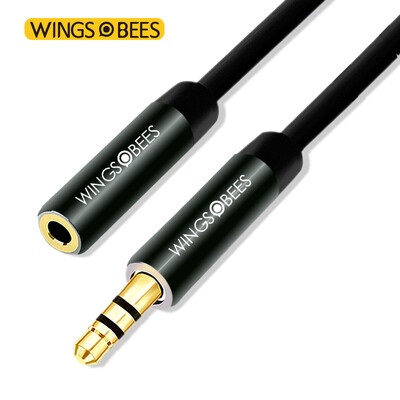 

Удлинительный кабель Wings of Bees с разъемом 3.5мм,1 м,черный