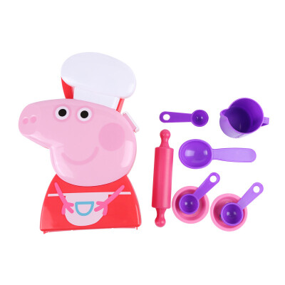 

Piglet Peppa Pig children's toys pink pigs little children play house toys portable box series chef portable box