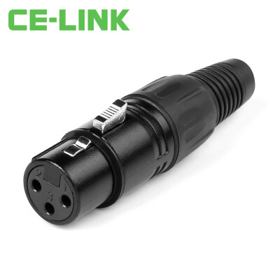 

CE-LINK 2714 Three-core XLR male connector microphone microphone microphone head head Lennon head black