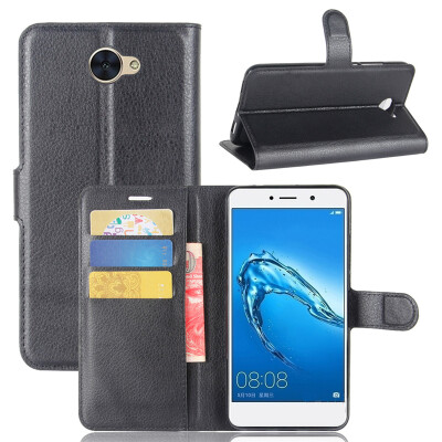 

GANGXUN Huawei Y7 Case High Quality PU Leather Flip Cover Kickstand Anti-shock Wallet Case for Huawei Y7