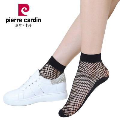 

Pierre Cardiff silk stockings short stockings sexy hollow fishing net socks flat shavings socks 2 pairs of black uniforms JD1728019-20X2