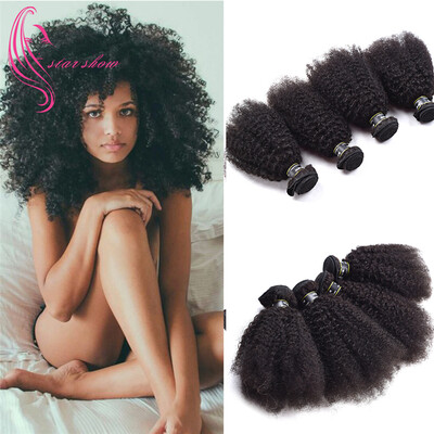 

8A Afro Kinky Curly Virgin Малайзийские волосы 4 комплекты Афро кудрявые вьющиеся волосы Amazing наращивание волос Tangle Free Grace