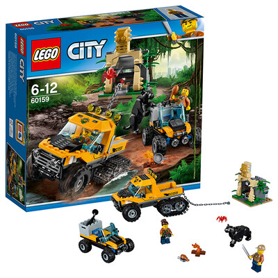 

Lego City Series 7 до 12 лет джунгли передвижная лаборатория 60160 LEGO детские строительные блоки игрушки