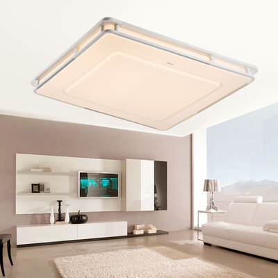 

Jingdong Supermarket Midea Midea LED ceiling lamp room living room bedroom restaurant lighting high-end fashion square three paragraph color allure 70w