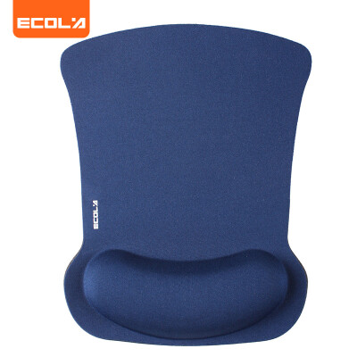 

ECOLA mouse pad wrist cuff memory elastic large thickened wrist rest ergonomic office home game wrist pad blue MPD-016BL