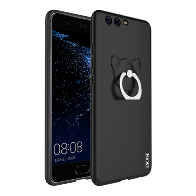 

ESCASE Huawei P10 Plus мобильного телефона оболочка мобильный телефон устанавливает Huawei Huawei P10 Plus телефона серия случаев краски все включена коже чувствовать кожу чувствовать себя черную твердую оболочку