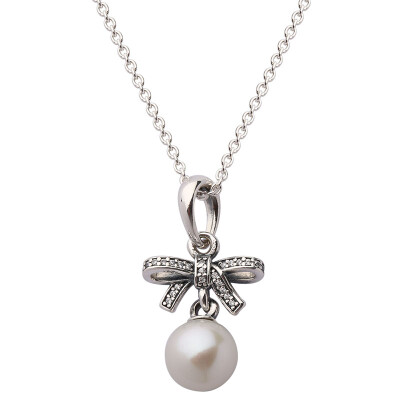 

PANDORA Pandora bow pearl necklace 390380P-70