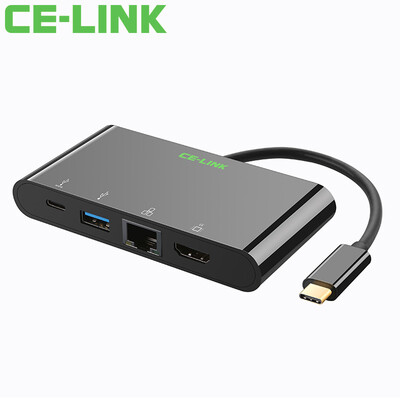 

CE-LINK Type-C трансфицировали HDMI / Gigabit Ethernet + USB USB3.0HUB-C Apple Mac конвертер зарядки передачи данных соединение пр