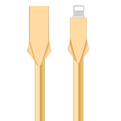 

【3】 Mochi (mokis) Apple data cable / charge line / charger line / iphone6 ​​/ 6s / 7plus / 5S / ipad data cable zinc alloy 1 m champagne gold
