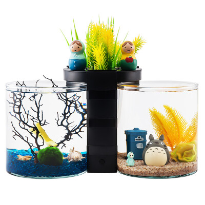 

Ogata Natural Fish Tank Fish Fish Tank Small Tank Mini Tank Small Aquarium Glass Aquarium Desktop Aquarium Aquarium BG75 Single Cylinder White